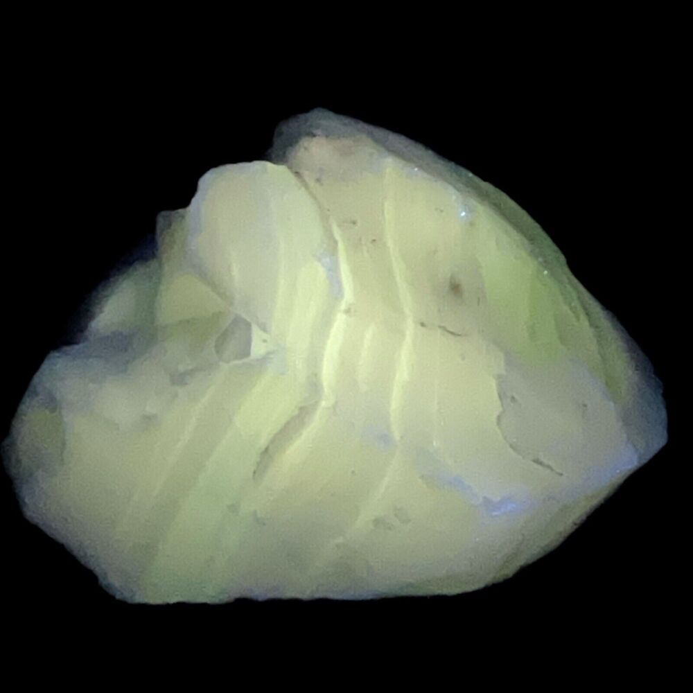 Milk Glass Clear Swirl Art Glass Cullet Glowing Manganese Slag Glass #5GX40‎